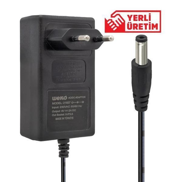 Weko 9 Volt 2 Amper Priz Tipi Plastik Kasa Adaptör 5.5*2.5 Uç - Image 1