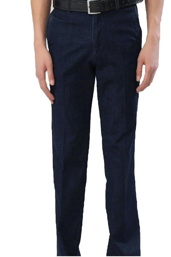 Yazı Klasik Fit Likralı Erkek Keten Pantolon-7254 - Image 1