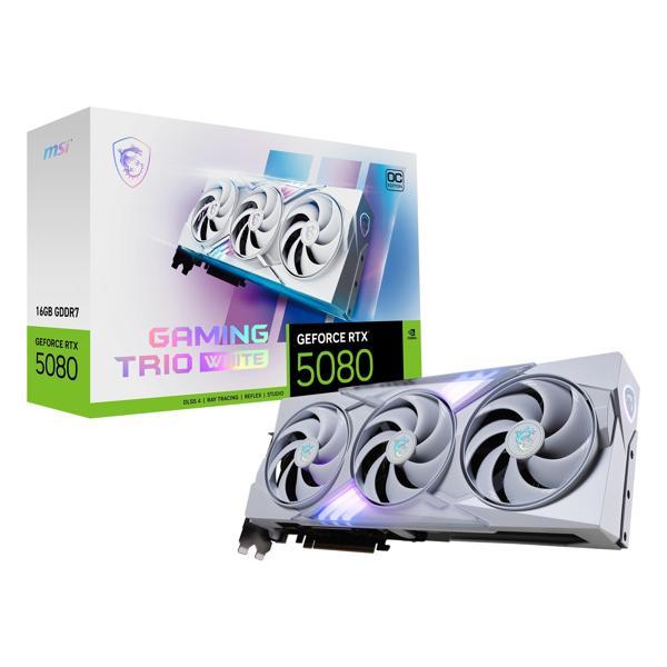 MSI RTX 5080 16G Gaming Trio OC White G5080-16GTCW 256 Bit GDDR7 16 GB Ekran Kartı - Image 1