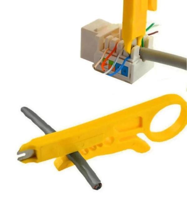 Kablo Soyma Aparatı Mini Tel Kesici Sıyırma Sıkma Zımba Aracı - Image 1