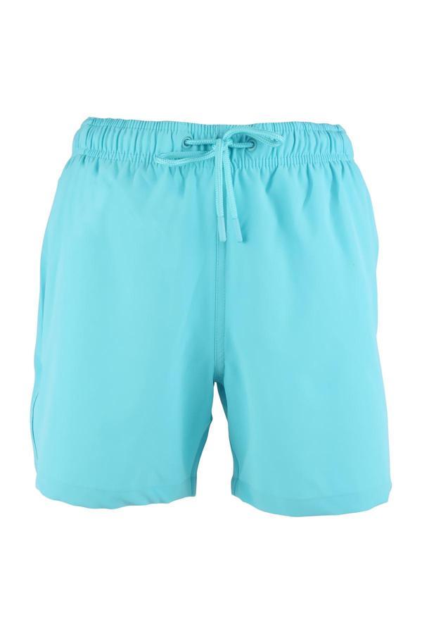 Erkek Deniz Şortu Cepli Pamuklu Polyester Su Yitici Özellik Tahriş Etmeyen Astar Turkuaz BS-224 - Image 1