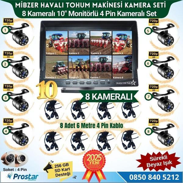 Mibzer için 8 Kameralı 10 inç Sekize Bölen Monitör Kayıtlı 256 Gb Sd Kart Destekli - Image 1