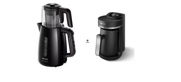PHILIPS HD7301/00 ÇAY MAKİNESİ +PHILIPS HDA150/60 TÜRK KAHVE MAKİNESİ - Image 1