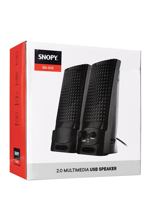 SNOPY SN-510 3 WATT USB 2.0 SİYAH  1+1 SPEAKER (2818) - Image 1