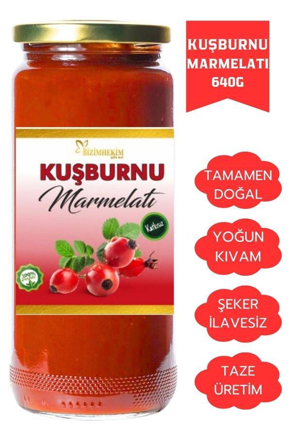 Bizim Hekim %100 Doğal Kuşburnu Marmelatı 640 Gr %80 Meyve- Katkı Maddesi Renklendirici Ve Koruyucu İçermez - Image 1
