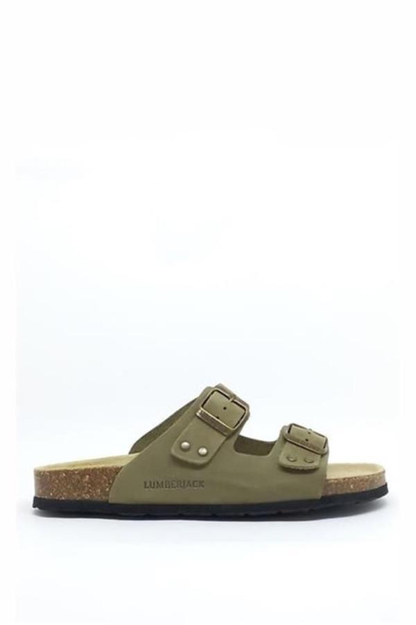 LUMBERJACK JOLIE NU 4FX HAKİ HAKİKİ DERİ COMFORT CASUAL TOKALI TERLİK - Image 1