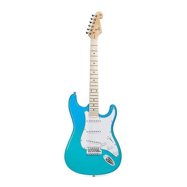 SX SBM1/BG Bas Gitar (Blue Glow) - Image 1