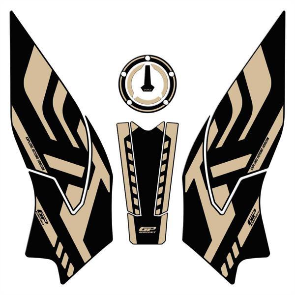 GP Kompozit Benelli TRK 702 X 2024 Uyumlu Tank Pad Seti Siyah-Bej - Image 1