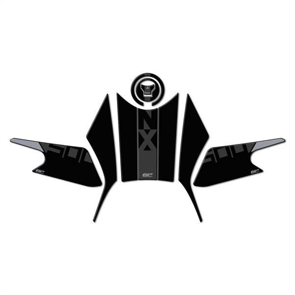 GP Kompozit Honda NX 500 2025 Uyumlu Tank Pad Seti Siyah-Gri - Image 1