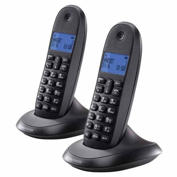 MOTOROLA C1002CB 2Lİ TELSİZ TELEFON SET SİYAH - Image 1