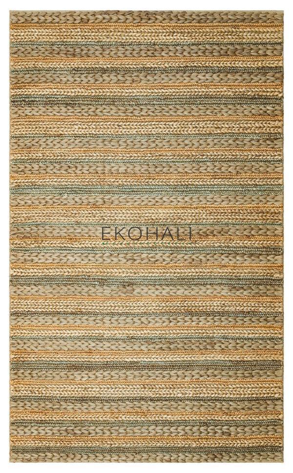 Netra Koleksiyonu Jüt ile üretilen el dokuma sisal kilim S-1103 Grey Multy XW - Image 1