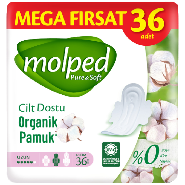 Molped Pure Soft Hijyenik Ped Uzun Mega Fırsat 36'lı - Image 1
