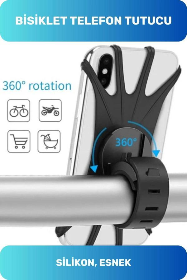 Premium Pratik Sök Çıkar Dayanıklı Esnek Ayarlanabilen Esnek Kullanışlı Bisiklet Telefon Tutucu - Image 1
