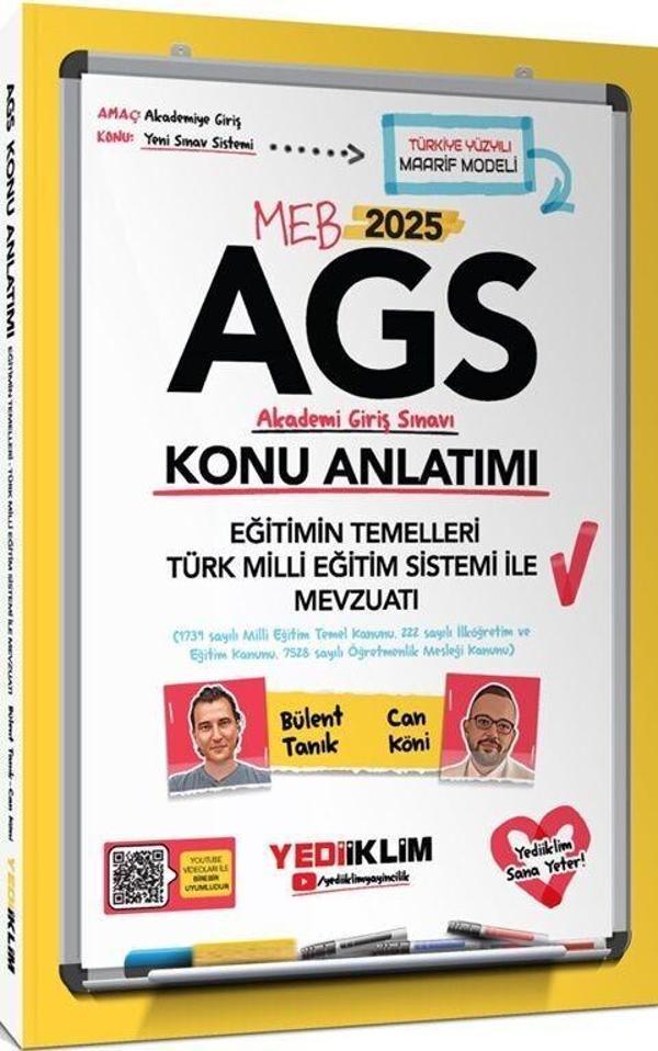 2025 MEB AGS Eğitimin Temelleri Türk Milli Eğitim Sistemi ile Mevzuatı Konu Anlatımı Yediiklim - Yediiklim Yayınları - Image 1