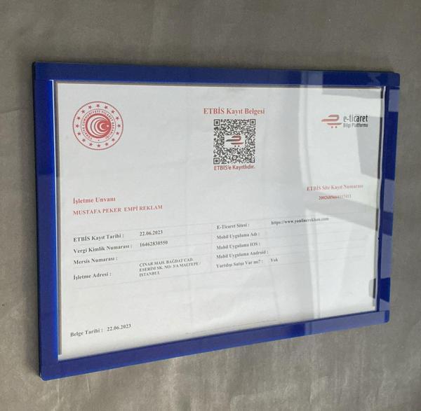 Lacivert Kurumsal A4 Çerçeve - Image 1