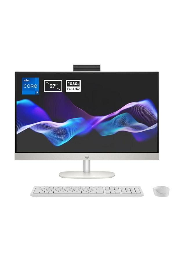 HP 27-cr0003nt 898B3EA Intel Core i7-1355U 16GB DDR4 1TB SSD 27 inç Full HD FreeDos Beyaz All In One Bilgisayar - Image 1
