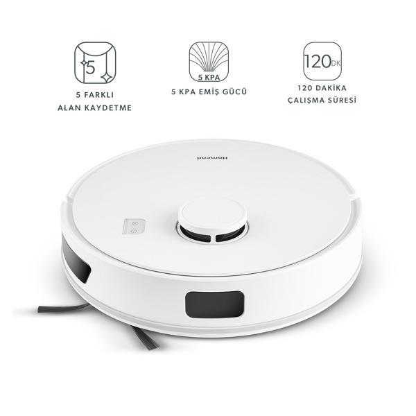 Homend Alex Laser 1291H Moplu ve Haritalamalı Akıllı Robot Süpürge Beyaz - Image 1