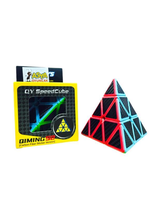 Prizma Desenli Küp Carbon Fiber Sticker Üçgen Sabır Küpü EQY672 - Image 1