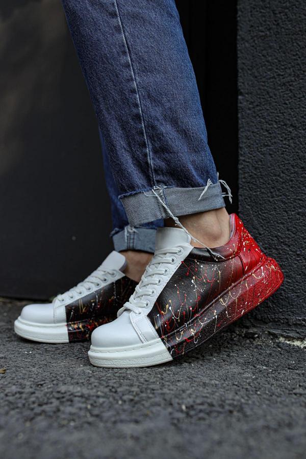 CH254 CBT Pittura Erkek Ayakkabı 415 SIYAH / KIRMIZI PÜSKÜRTME - Image 1