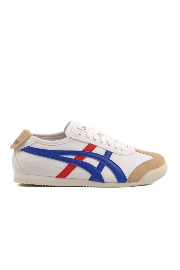 Beyaz Mavi Bağcıklı Unisex Spor Ayakkabı E-2013 G - Image 1