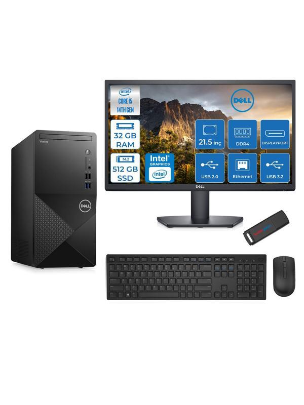Dell Vostro 3020MT Intel Core I5 14400 32GB 512GB SSD Freedos 21.5 Fhd Monitör Bilgisayar ZTN2042VDT3020MTMF117+ZETTAUSBBELLEK - Image 1