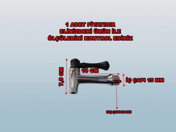 ENDER T Sahlep Musluğu Dıştan Dişli 1/2 Parmak Teflonlu - Image 1