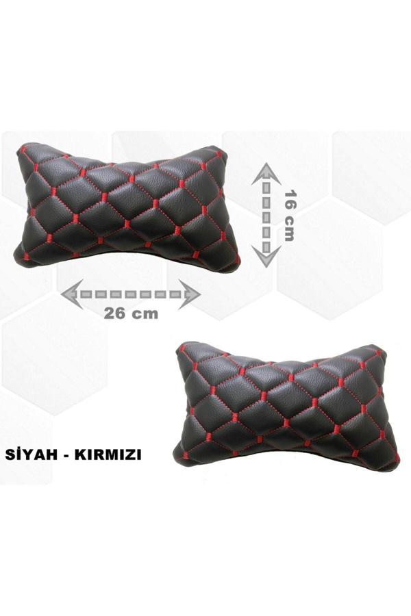 Caraks Alfa Romeo 159 2005-2011 Arası Oto Koltuk Boyunluk Suni Deri Ve Jarse 2 Adet - Image 1