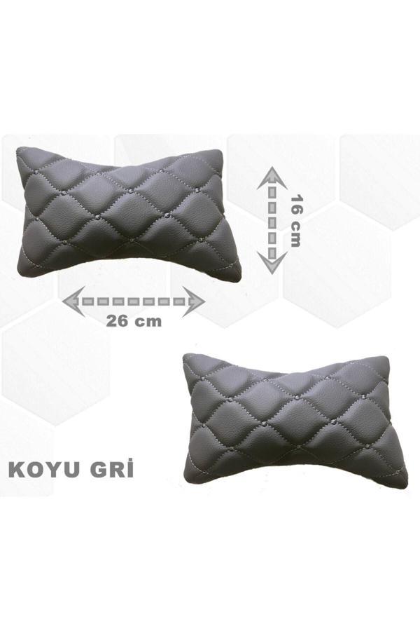 Caraks C-Max 2015-2020 Arası Oto Koltuk Boyunluk Suni Deri Ve Jarse 2 Adet - Image 1