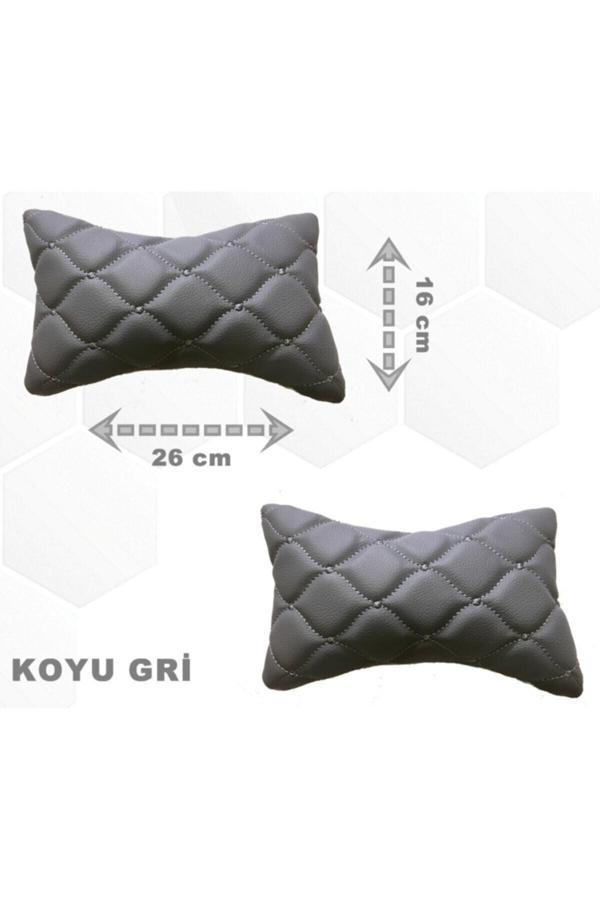 Caraks Hyundai I20 Hb 2015 - 2019 Arası Oto Koltuk Boyunluk Suni Deri Ve Jarse 2 Adet - Image 1