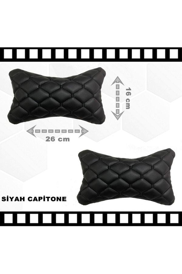 Caraks Peugeot 206 Stw 1998-2012 Arası Oto Koltuk Boyunluk Suni Deri Ve Jarse 2 Adet - Image 1