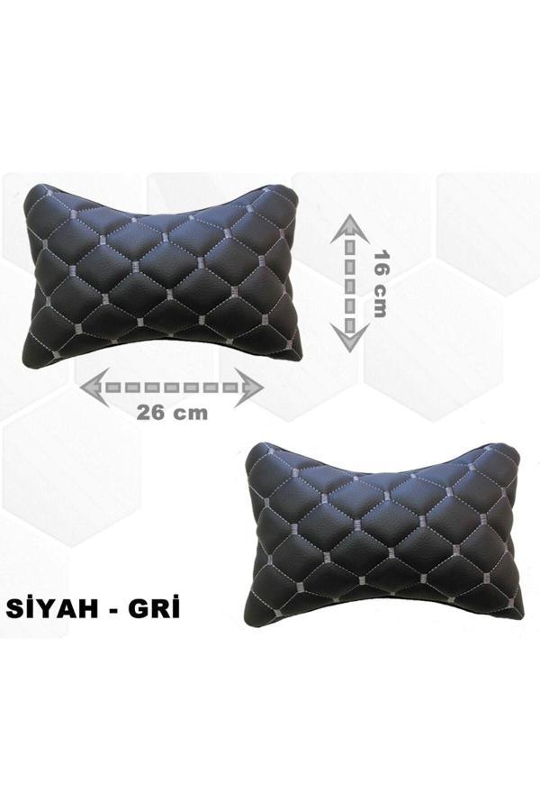 Caraks Seat Ibiza Hb 2009-2017 Arası Oto Koltuk Boyunluk Suni Deri Ve Jarse 2 Adet - Image 1