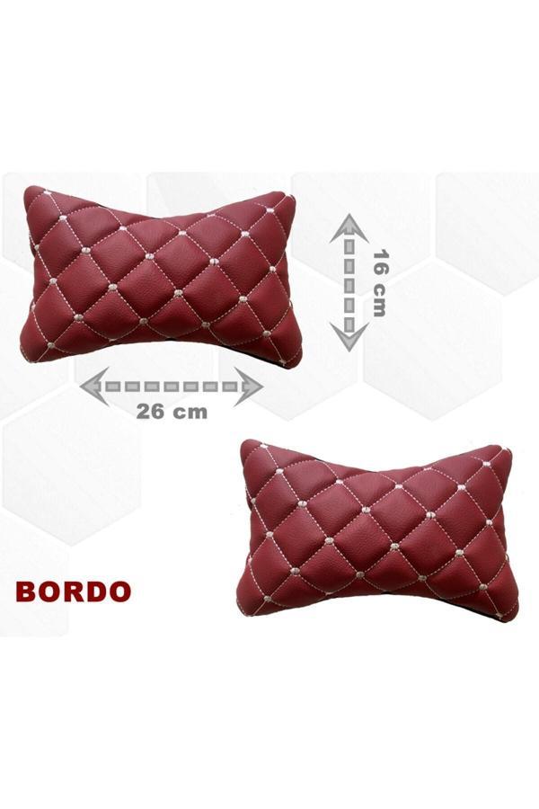 Caraks Seat Leon 2013-2021 Arası Oto Koltuk Boyunluk Suni Deri Ve Jarse 2 Adet - Image 1