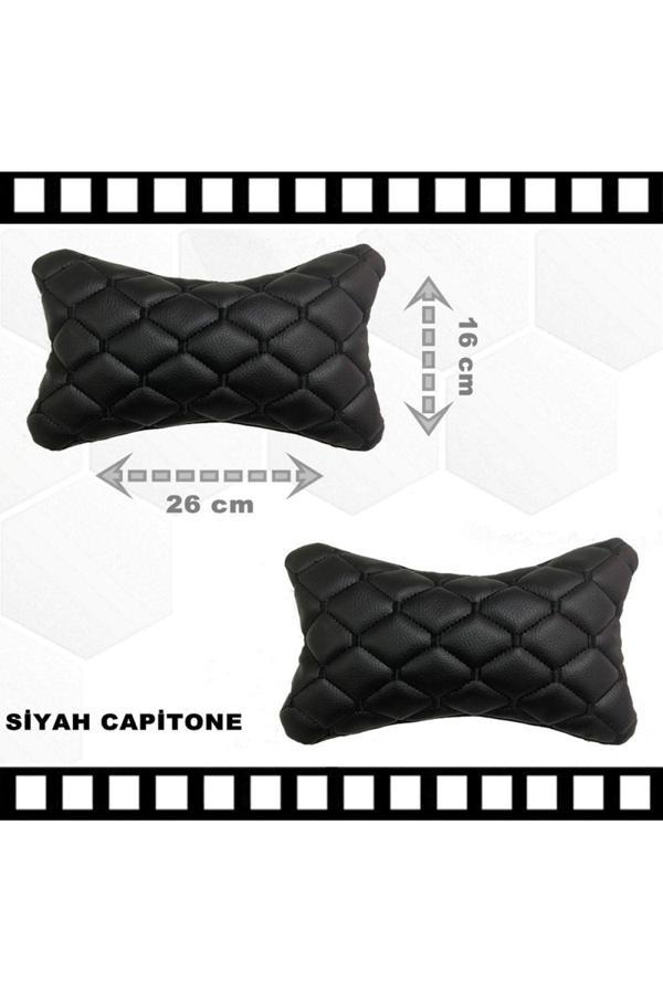 Caraks Hr-V 2018 Sonrası Oto Koltuk Boyunluk Suni Deri Ve Jarse 2 Adet - Image 1