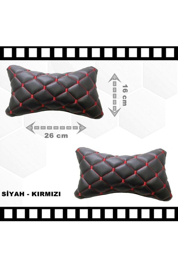 Caraks Megane 2 Sedan 2004-2010 Arası Oto Koltuk Boyunluk Suni Deri Ve Jarse 2 Adet - Image 1