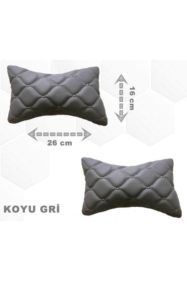 Caraks Renault Koleos 2019 Sonrası Oto Koltuk Boyunluk Suni Deri Ve Jarse 2 Adet - Image 1