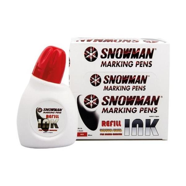 Snowman Tahta Kalem Mürekkebi 30 Cc Kırmızı Bn-1A K (12 Li Kutu) - Image 1