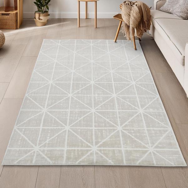 Latte Krem Yumuşak Peluş Dokuma Halı Yolluk Çocuk Odası Oturma Odası Salon Mutfak Halısı Y498A_WR26 - Image 1