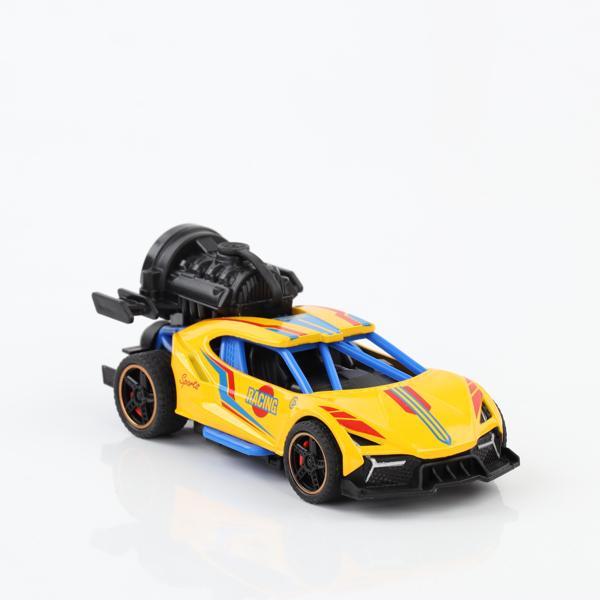 Metal Duman Çıkartan Sesli Işıklı Çek Bırak Buggy Araba  Yaklaşık 11-12 Cm  Kauçuk Tekerli - Image 1
