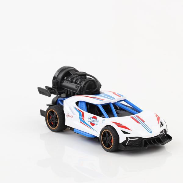 Metal Duman Çıkartan Sesli Işıklı Çek Bırak Buggy Araba  Yaklaşık 11-12 Cm  Kauçuk Tekerli - Image 1