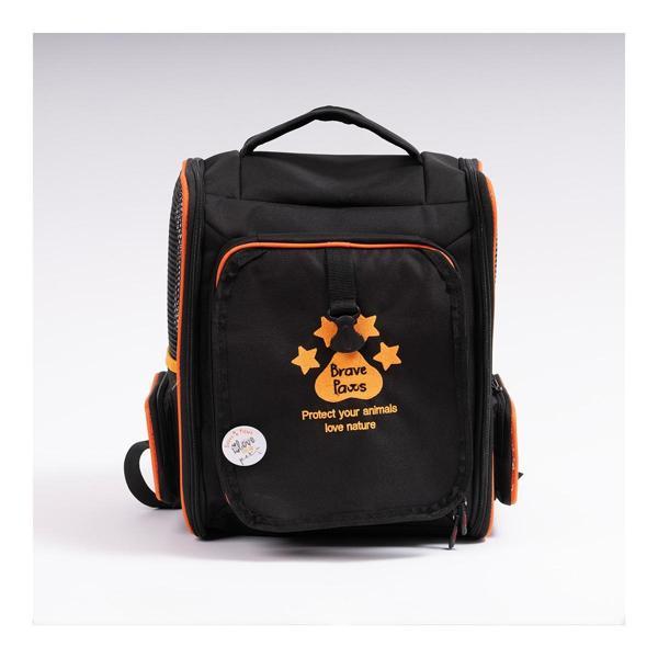 Brave Paws Kedi ve Köpek Taşıma Çantası Açılabilir Fileli Katlanabilir Yıkanabilir Plastik Fileli (SİYAH) - Image 1