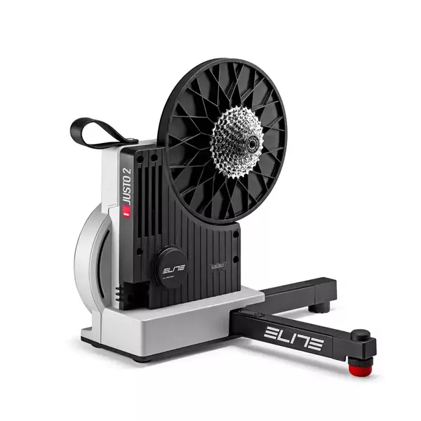 ELITE JUSTO2 INTERACTIVE HOMETRAINER+TRAVEL BLOCK+SHIMANO 11-34 12V RUBLE - Image 1