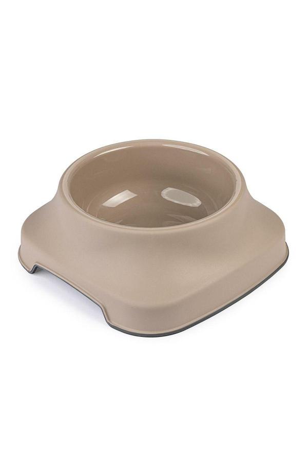 Pribor Kedi Köpek Mama Ve Su Kabı 1 Lt Silikon Kaydırmaz Taban Bej - Image 1