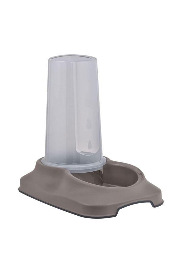 Pribor Kedi Ve Köpekler Için Mama Kabı / Su Kabı Hazneli Kaydırmaz Taban 3,5 Lt Bej - Image 1