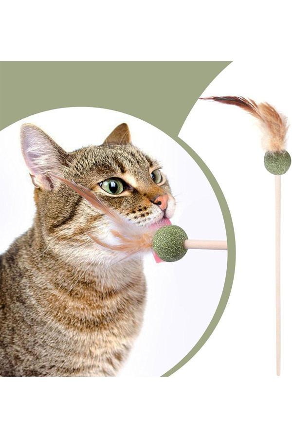 Pribor Tüylü Catnipli Kedi Oyun Oltası, Kedi Naneli - Image 1