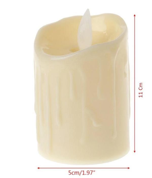 Büro Ev Dekoru için 11CM Hareketli Alev Görünümlü Maksi Led Mum - Image 1