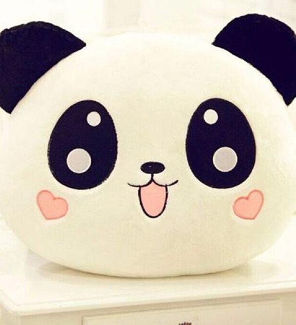 Büro Ev Ofis Hediyesi için Sevimli Panda Tasarımlı Polar Yastık - Image 1