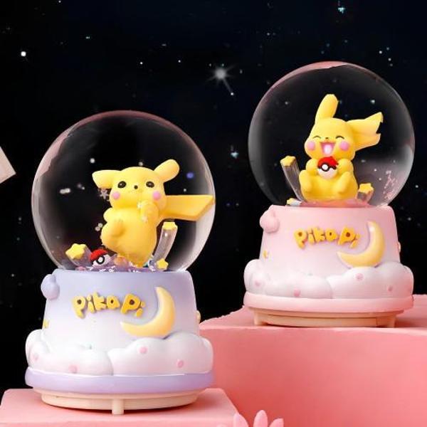 Büro Ev Ofis Dekoru için Üflemeli Işıklı Müzikli Pokemon Kar Küresi - Image 1