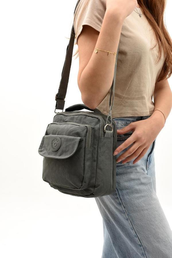 571 Collection Klinkır Kumaş Unisex Postacı Çanta Elde Tutma Çapraz Askılı Omuz Çantası 25*15 Cm - Image 1