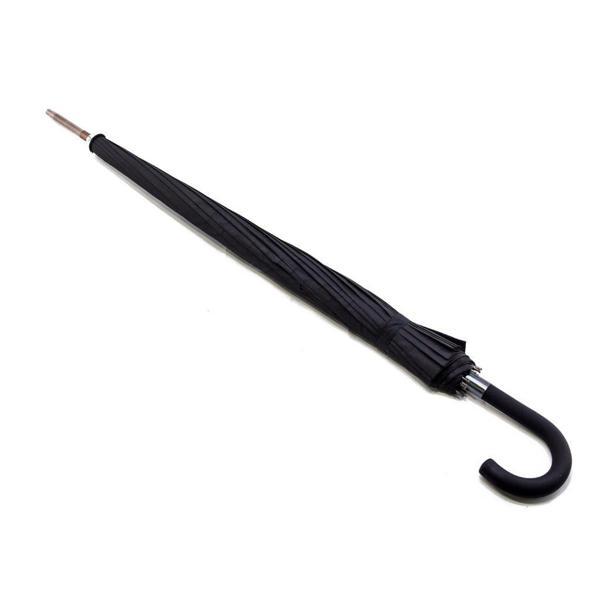 Erkek Şemsiye Siyah Renk Baston Protokol Şemsiye  110 Cm Çap 16 Telli Fiber - Image 1