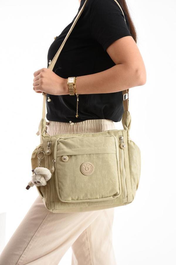 Kadın Postacı Çanta Hafif Klinkır Kumaş 30*27 Cm Çapraz Askılı Omuz Çantası Günlük Kol Çantası - Image 1